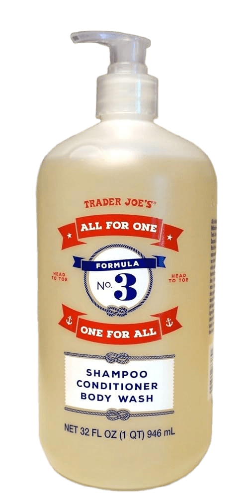Trader Joe's All For One Formula No. 3 Shampoo Conditioner Body Wash Bergamot Lemon Sage Jasmine Scent