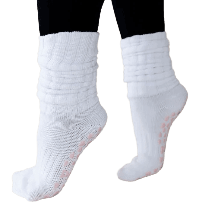 Aoliks Pilates Grip Scrunch Crew Stockings