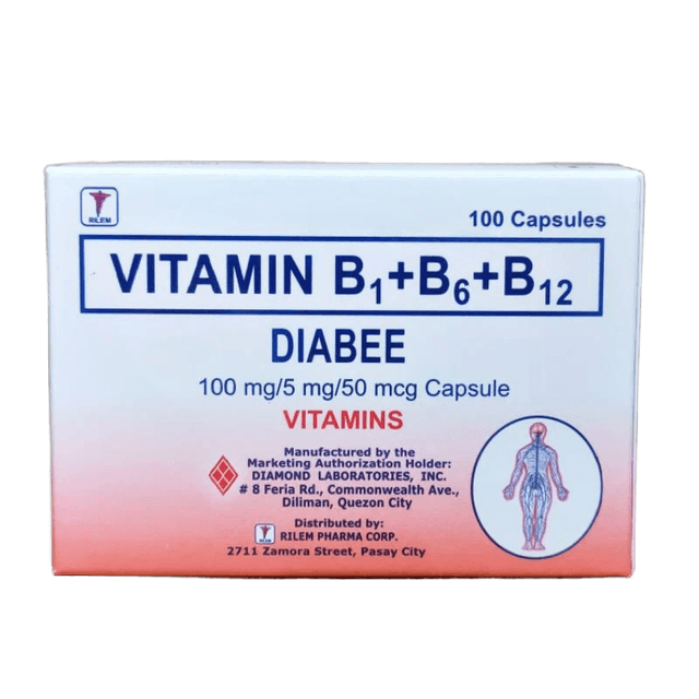 Rilem Pharma Diabee Vitamin B1 + B6 + B12 Capsules