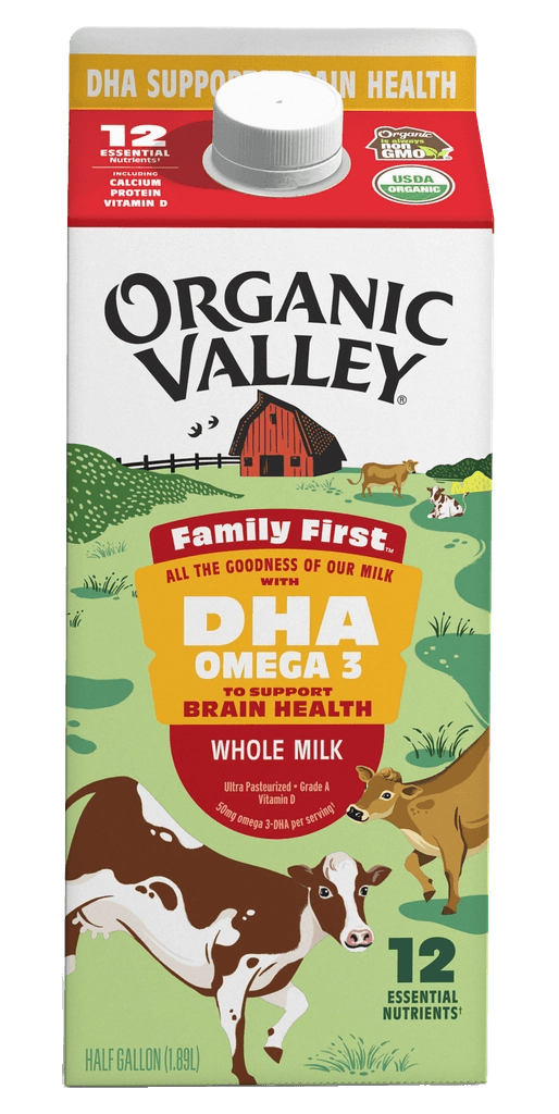 Organic Valley Family First DHA Omega 3 Whole Milk