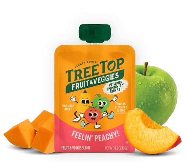 Tree Top Fruit & Veggies Vitamin Immunity Burst Strawberry Strong! & Go Bananas! pouches