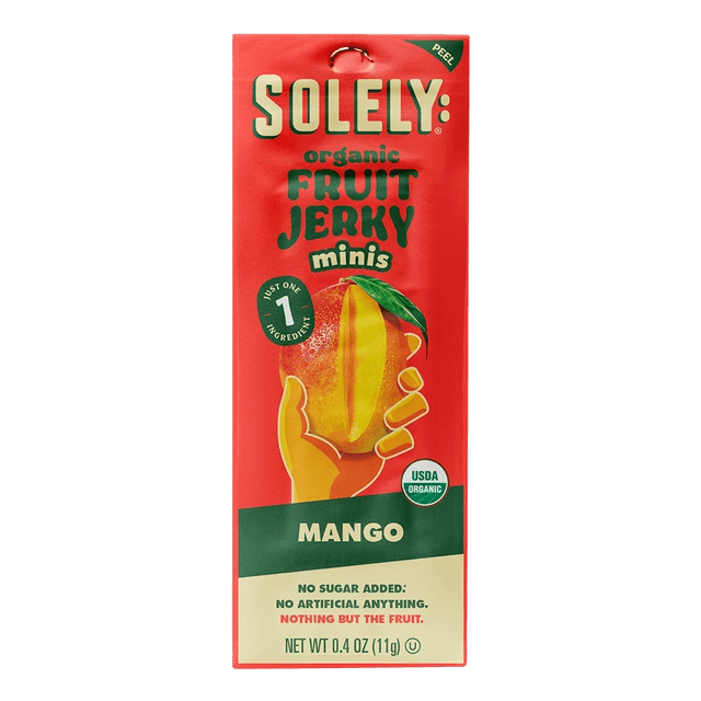 SOLELY Organic Fruit Jerky minis Mango