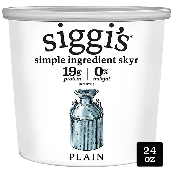 siggi's simple ingredient skyr plain plastic tub