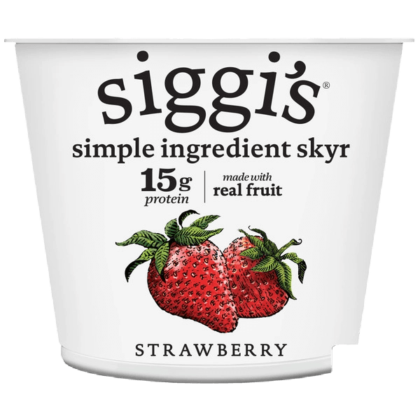 siggi's simple ingredient skyr strawberry plastic container