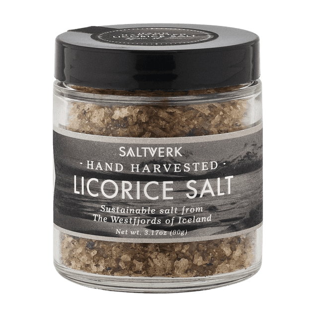 Saltverk Hand Harvested Licorice Salt Glass Jar
