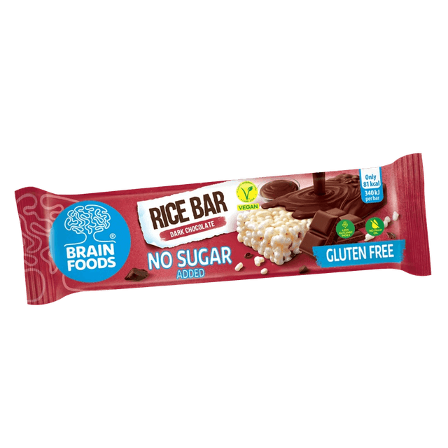 Brain Foods Rice Bar Dark Chocolate