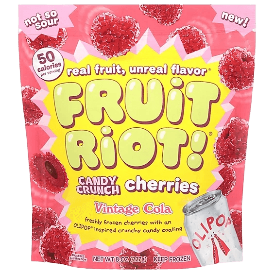 FRUIT RIOT! Crunchy Candy Cherries Vintage Cola