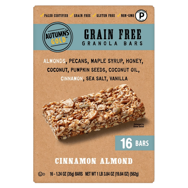 Autumn's Gold Grain Free Granola Bars Cinnamon Almond