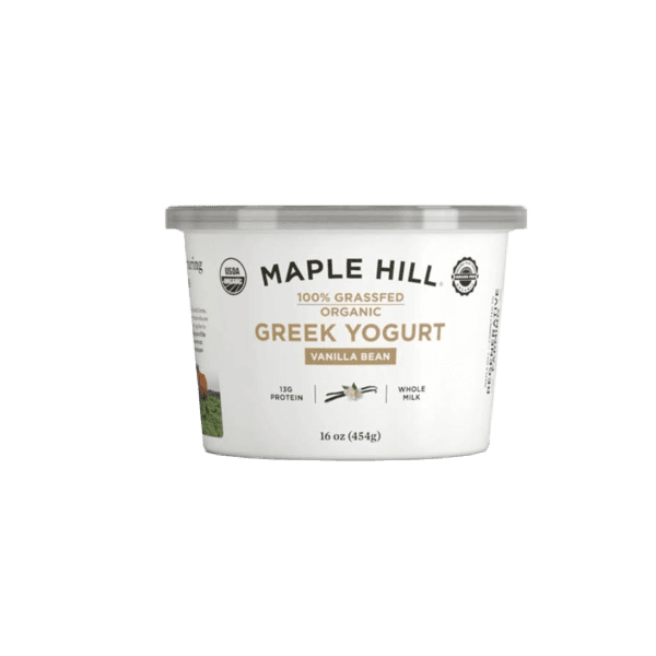Maple Hill 100% Grassfed Organic Greek Yogurt Vanilla Bean