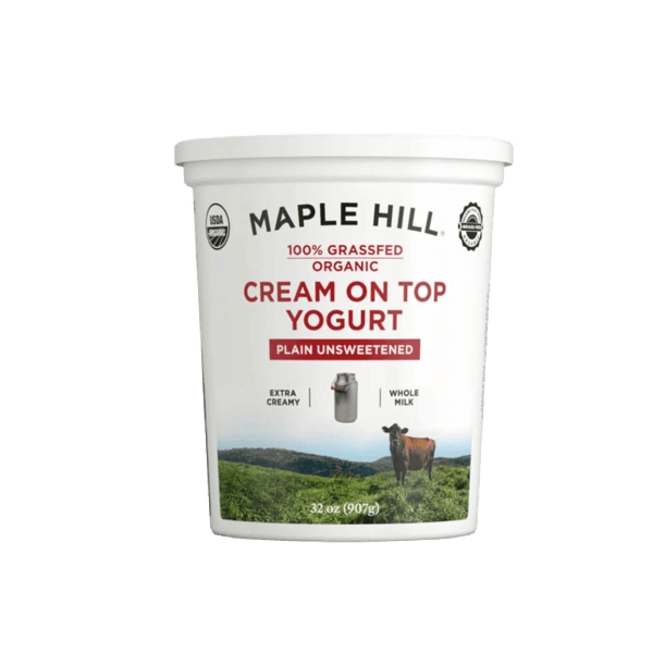 Maple Hill 100% Grassfed Organic Cream on Top Yogurt Plain Unsweetened