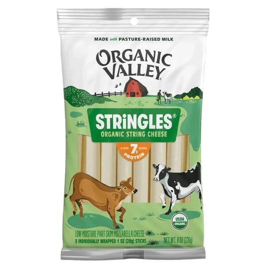 Organic Valley Stringles Organic String Cheese Low-Moisture Part-Skim Mozzarella Cheese