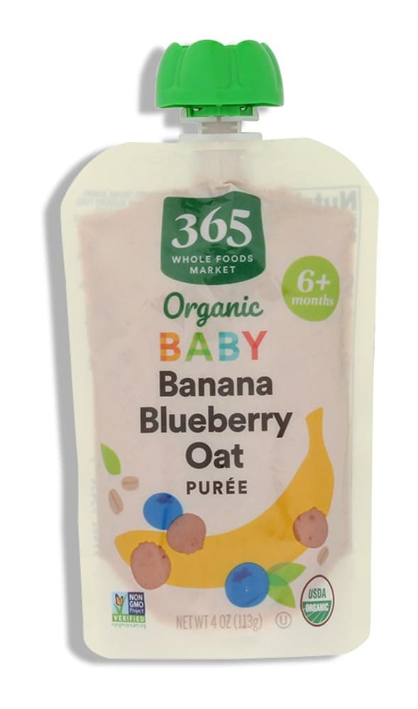 365 by Whole Foods Market Organic Baby Food Banana Blueberry Oat Puree