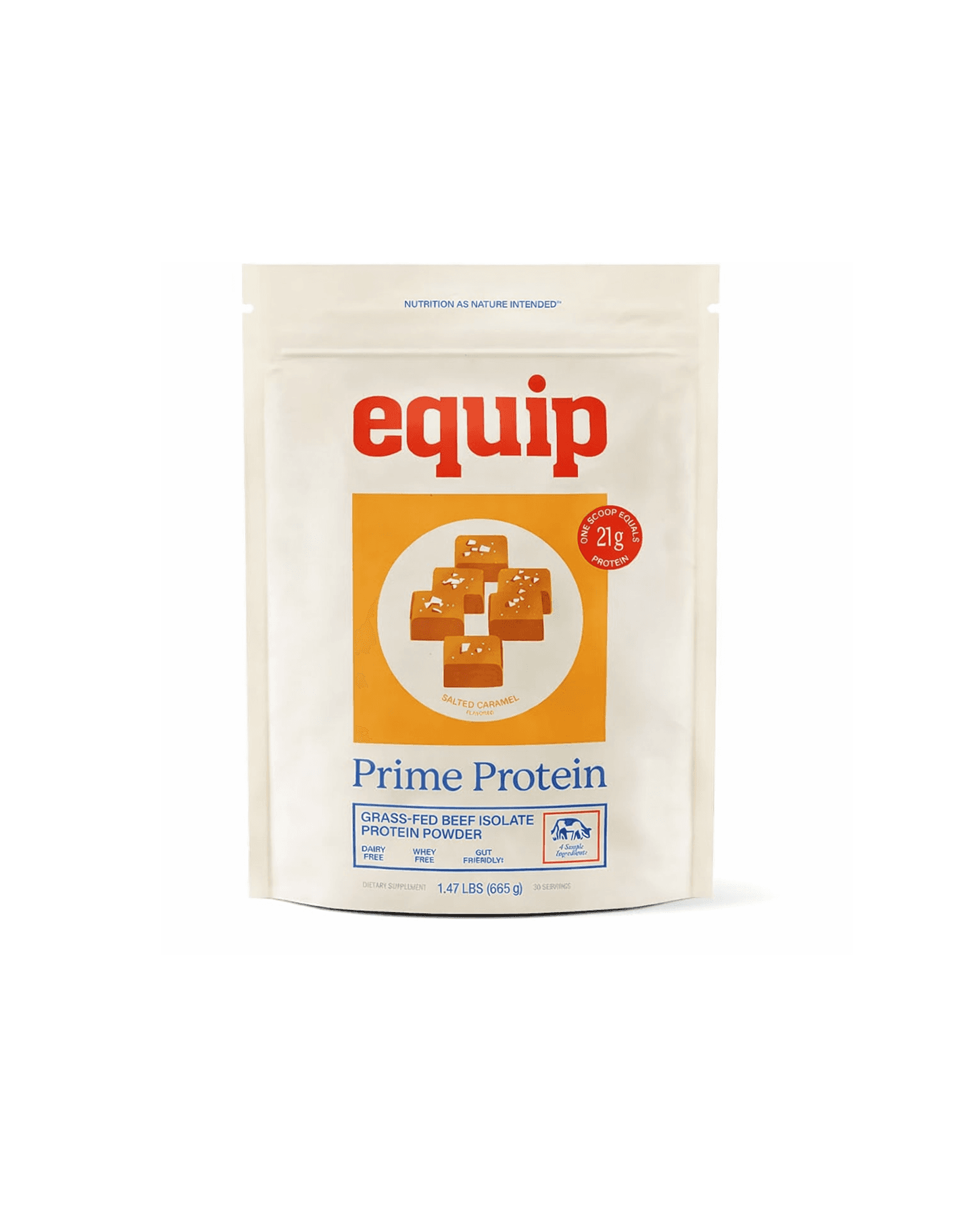 Equip Prime Protein Grass-Fed Beef Isolate Powder Salted Caramel