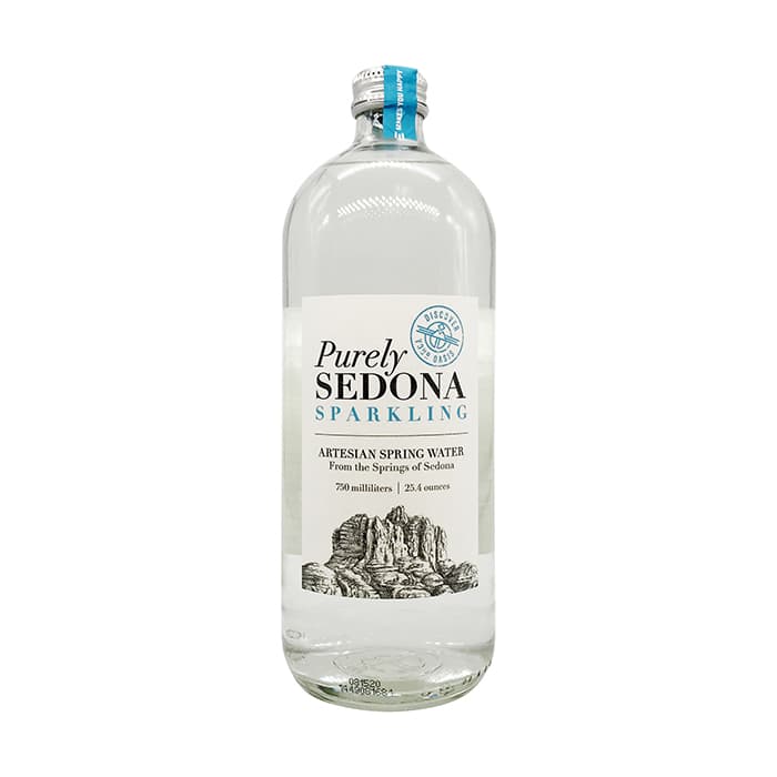 Purely Sedona Sparkling Water Glass Bottle