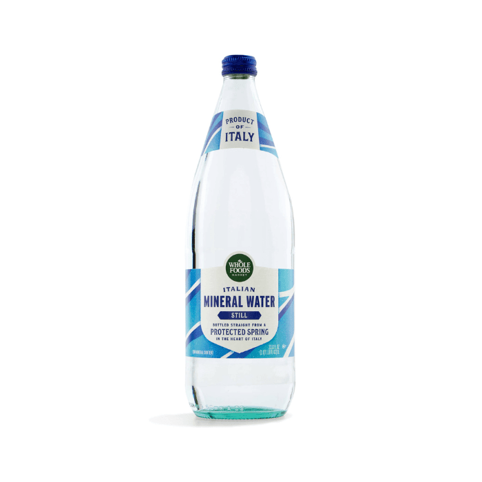 Whole Foods Italian Mineral Water Glass Bottle