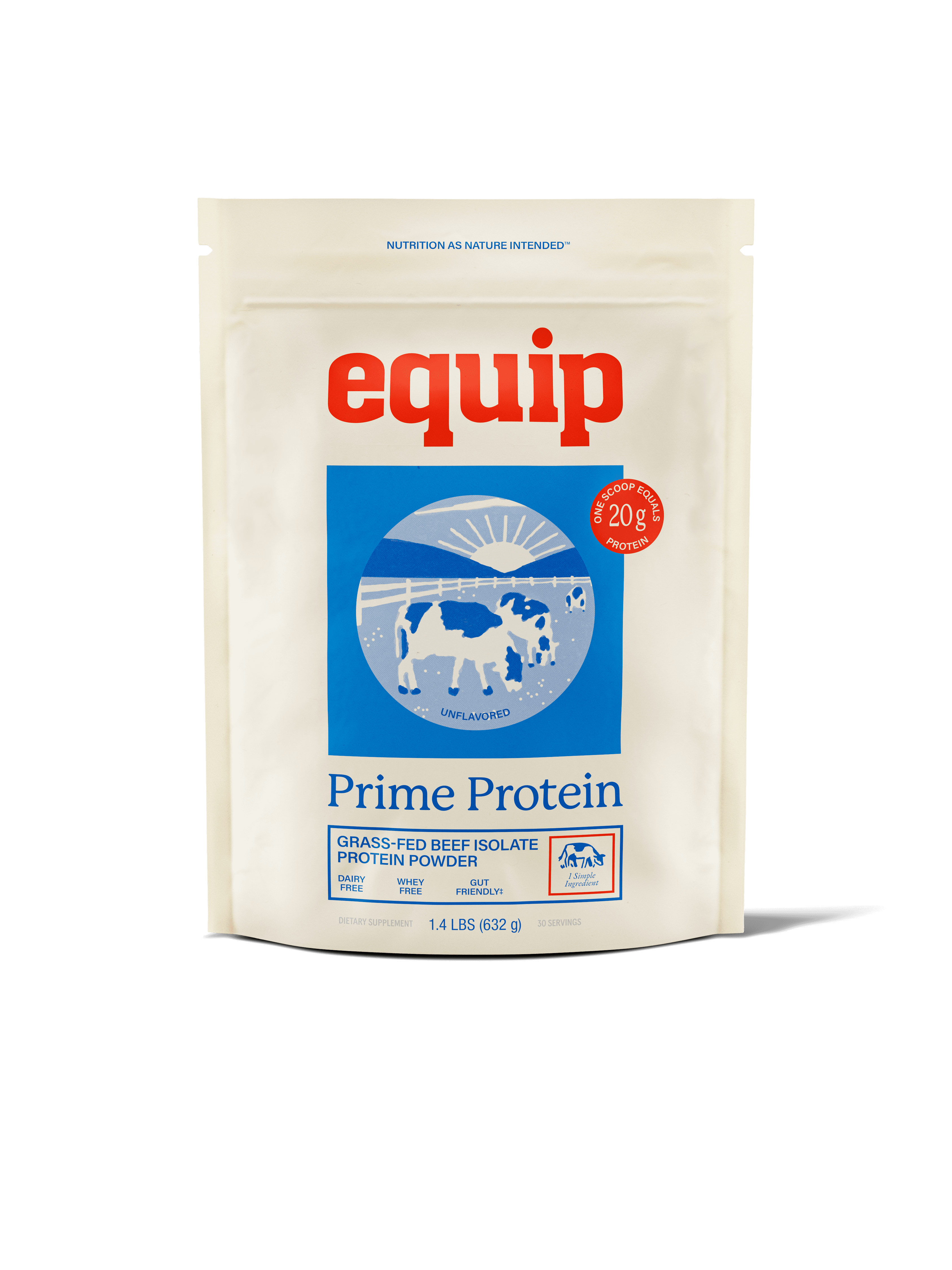 Equip Prime Protein Grass-Fed Beef Isolate Powder Unflavored