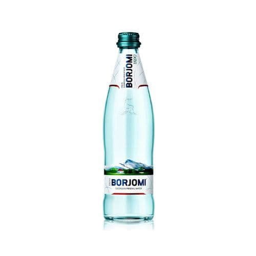 Borjomi Sparkling Natural Mineral Water Glass Bottle