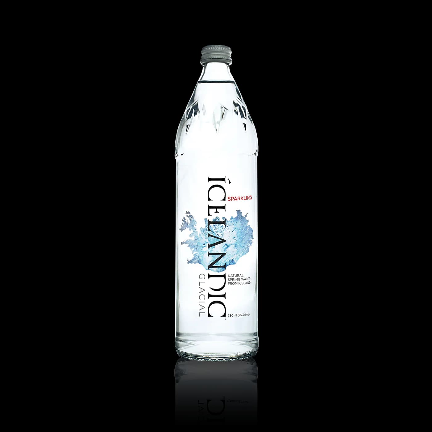 Icelandic Glacial Sparkling Water Glass Bottle