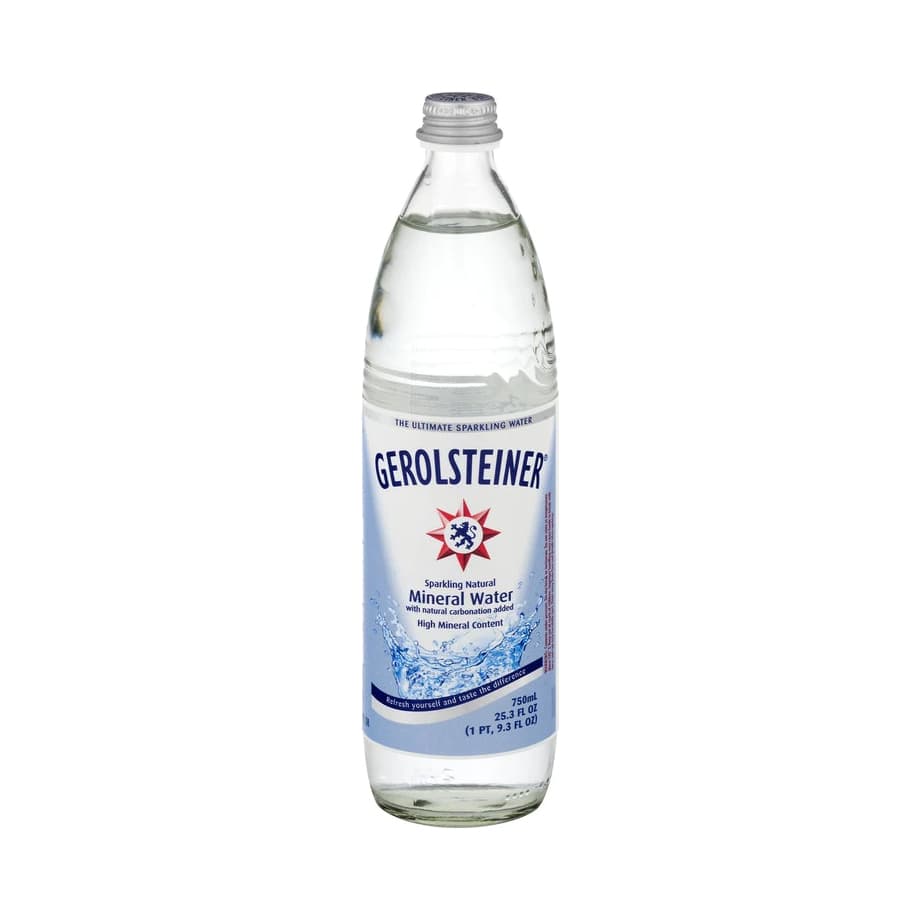 Gerolsteiner Sparkling Mineral Water Glass Bottle