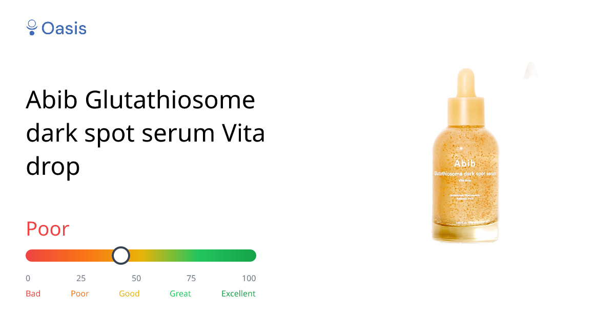 Abib Glutathiosome dark spot serum Vita drop Health Rating & Analysis |  Oasis