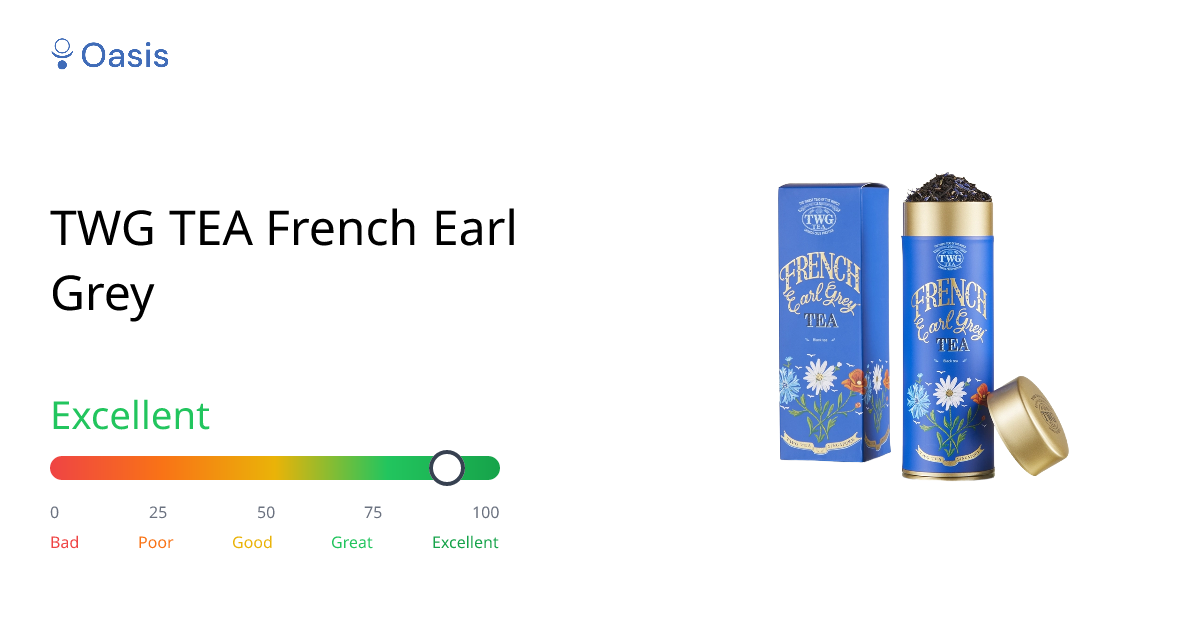 TWG TEA French Earl Grey Health Rating & Analysis | Oasis