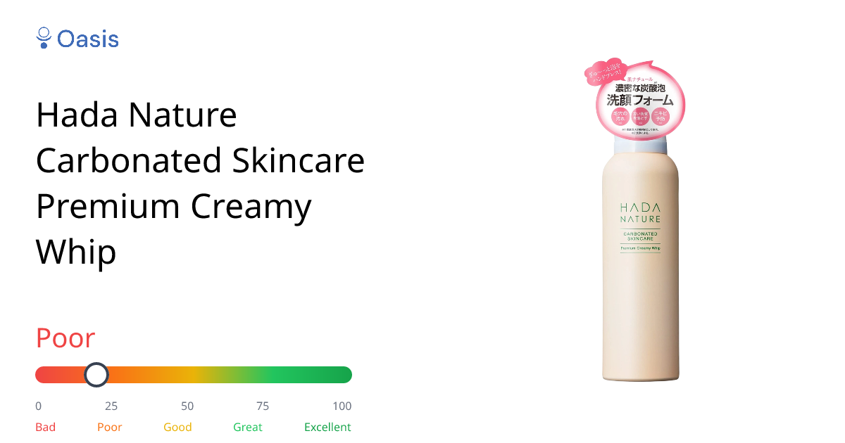 Hada Nature Carbonated Skincare Premium Creamy Whip Health Rating
